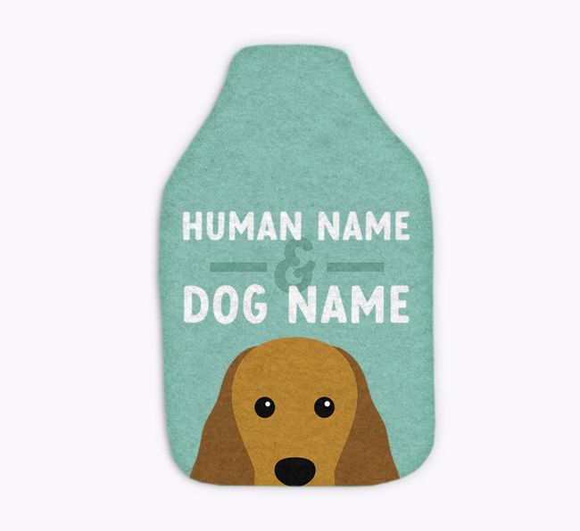 Human and Dog Names: Personalized {breedFullName} Hot Water Bottle